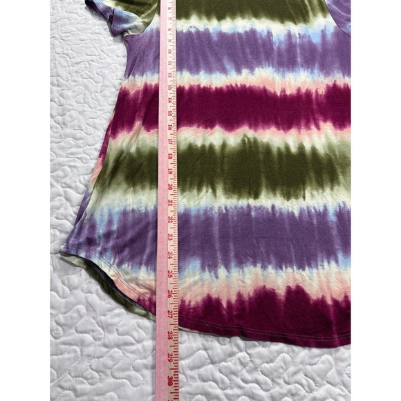 Twenty Ten Green Purple Red Acid Wash Color Block Tshirt size medium - Picture 2 of 5